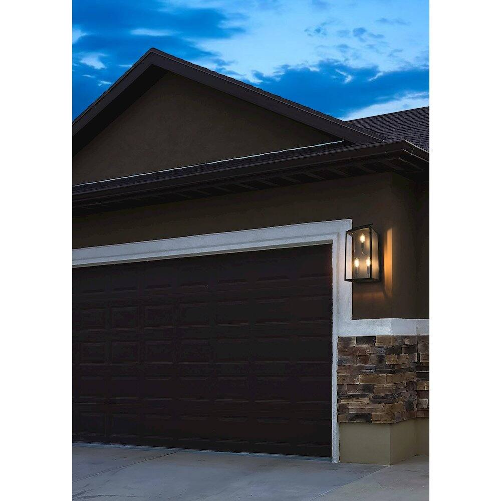 Alt View 4. Elegant Lighting - Valentin 8 Inch Outdoor Wall Sconce In Black - Black.