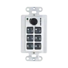 Front. J-Tech Digital - J-Tech Digital 6-Button AV Control Panel Wall Plate with PoE and RS232 Control - Black.