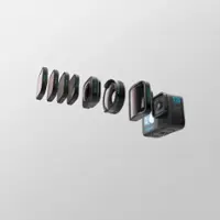 GoPro - HB-Series Lens Collection - Macro, Ultra-Wide, Anamorphic, and 4-Pack ND Lens Mod - For HERO13 Black Action Camera - Black - Front_Zoom