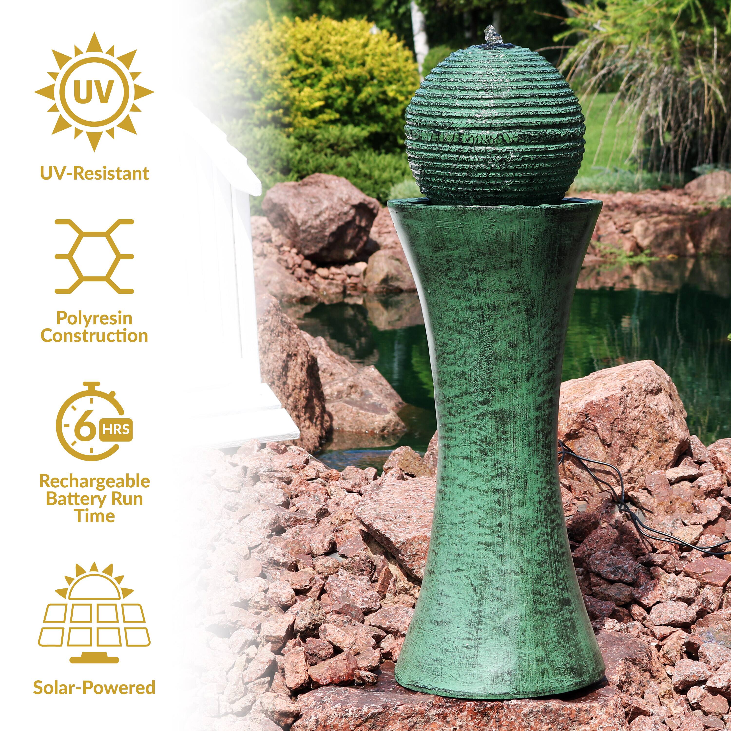UV-Resistant  
Polyresin Construction  
6 HRS Rechargeable Battery Run Time  
Solar-Powered