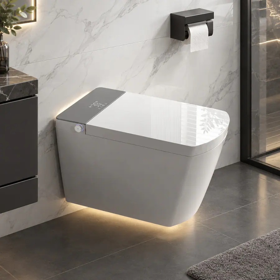 Bond Sensor RYHNUYNE Modern Integrated Smart Toilet, Auto Open and Close Lid Heated ...