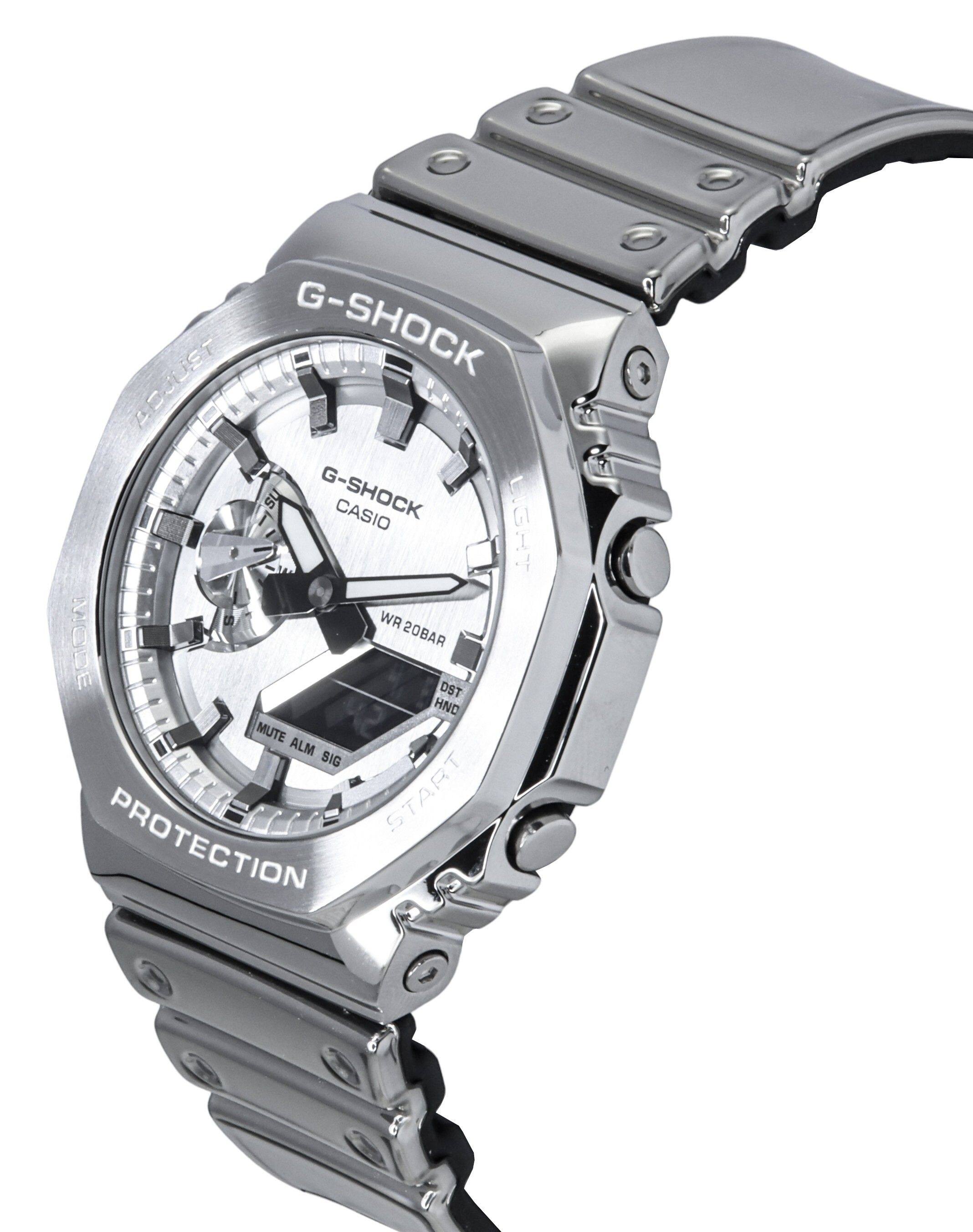 G-SHOCK  
CASIO  
WR 20BAR  
PROTECTION  
DST HND  
MUTE ALM SIG  
LIGHT  
START