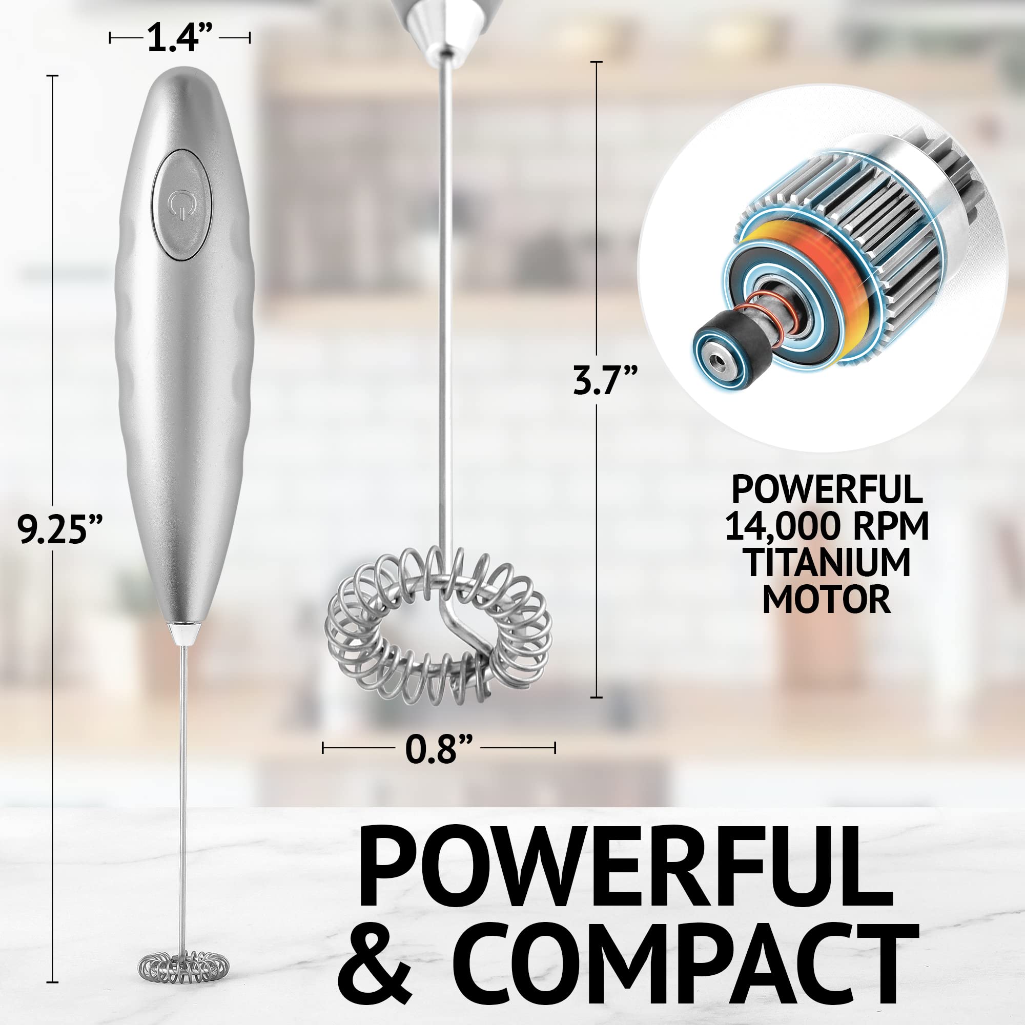 1.4" 3.7" 9.25" POWERFUL 14,000 RPM TITANIUM MOTOR 0.8" POWERFUL & COMPACT