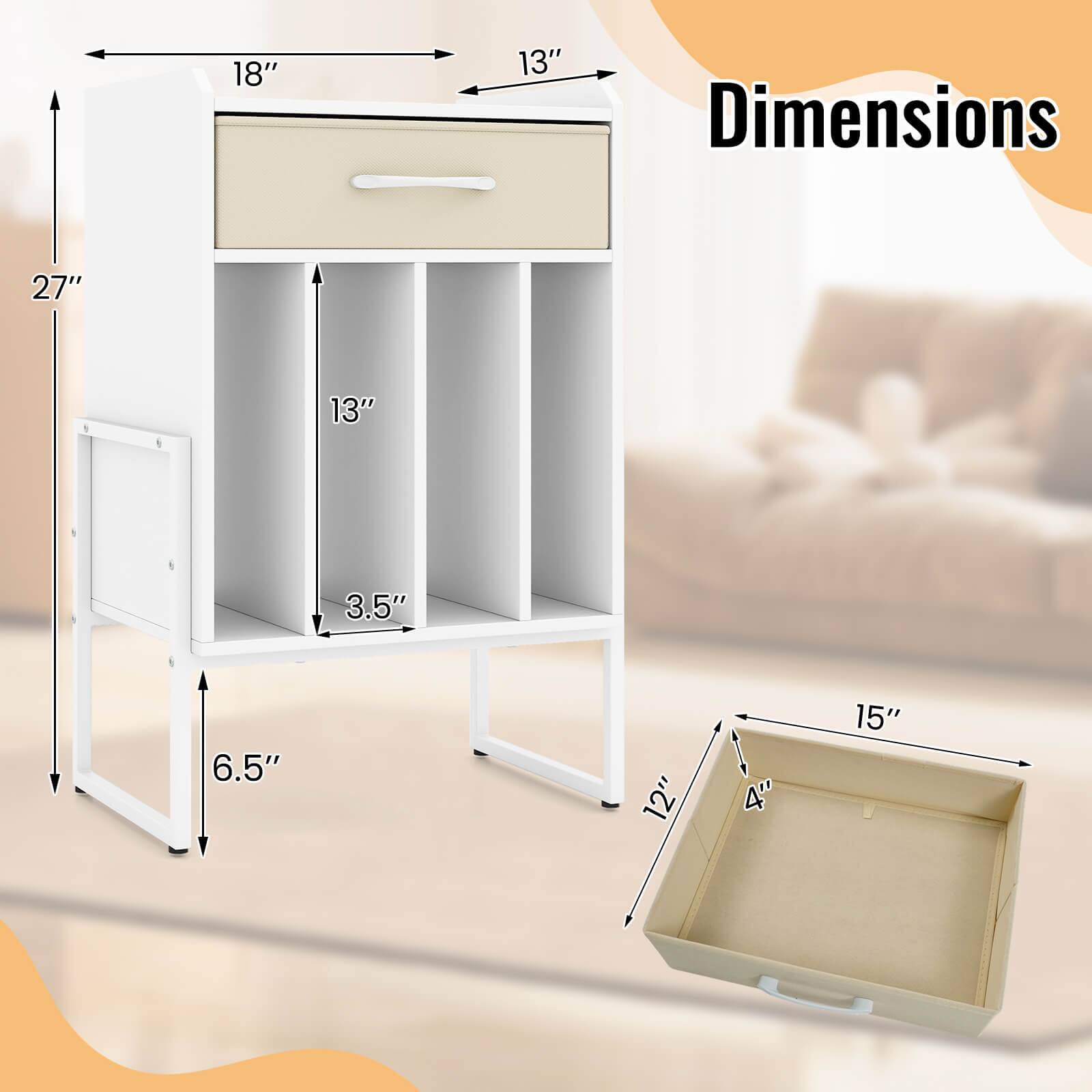 18" x 13" x 27"  
3.5" x 6.5"  
12" x 4" x 15"