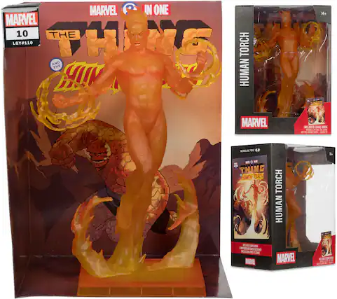 MARVEL IN ONE
MARVEL 10
THE THING
LGY#110
HUMAN TORCH
MARVEL
INCLUDES COMIC BOOK
AND THE HUMAN TORCH (CODE #110)
14+
