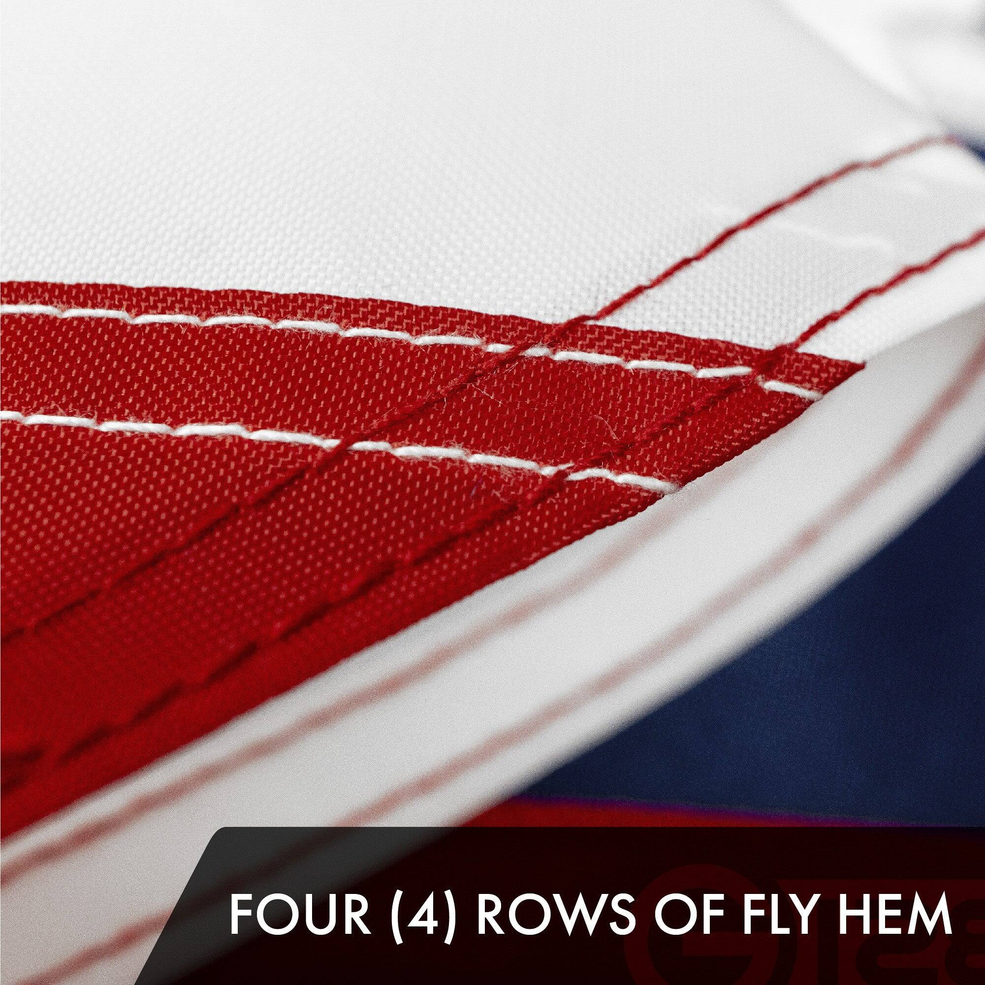 FOUR (4) ROWS OF FLY HEM