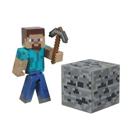Front. Minecraft - Minecraft 3" Series 1 Action Figure: Steve.