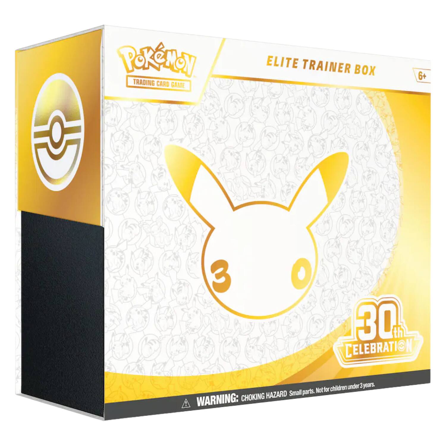 Pokémon Trading Card Game  
Elite Trainer Box  
6+  
30th Celebration  
WARNING: CHOKING HAZARD Small parts. Not for children under 3 years.