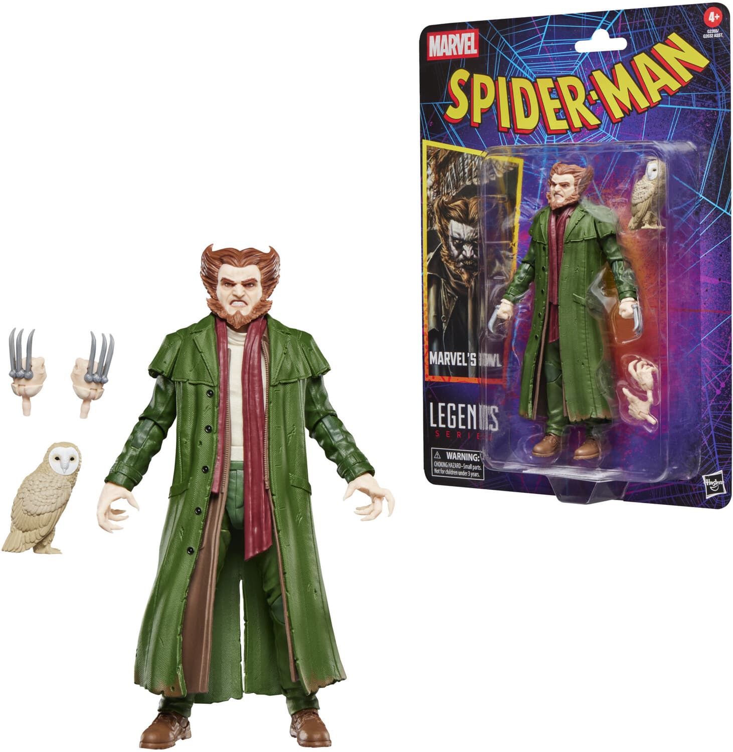 Hasbro - Collectibles - Spider-Man Comics - Marvel Legends: Retro Cardback - Marvel’s Owl Action - COLLECTIBLES - Multicolor