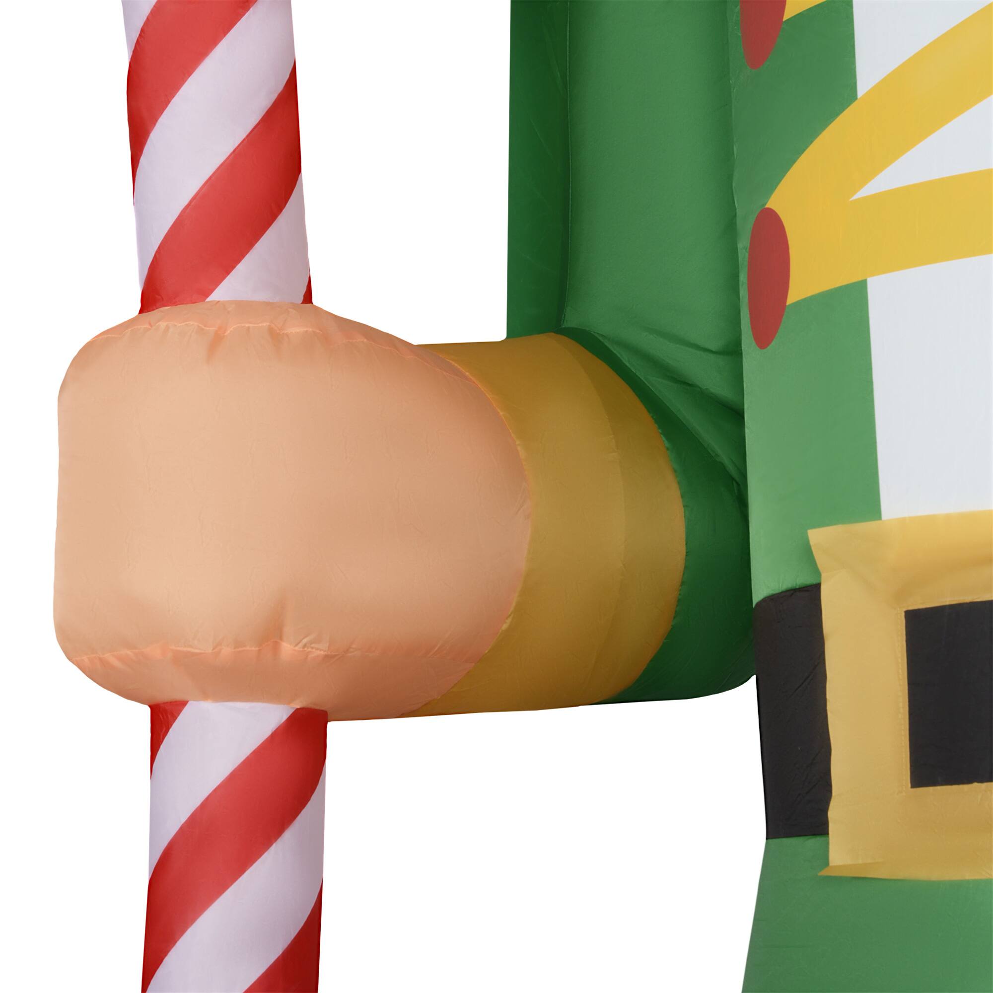 Alt View 8. Outsunny - 11.8' Christmas Inflatables Green Walnut Soldier with White LED Lights, Blow-Up Outdoor Christmas Decorations - Green.