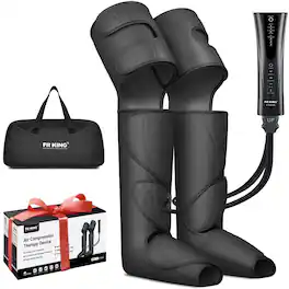 FIT KING - Foot and Leg Massager for Circulation and Relaxation, Compression Calf Thigh Foot Massage - Gray