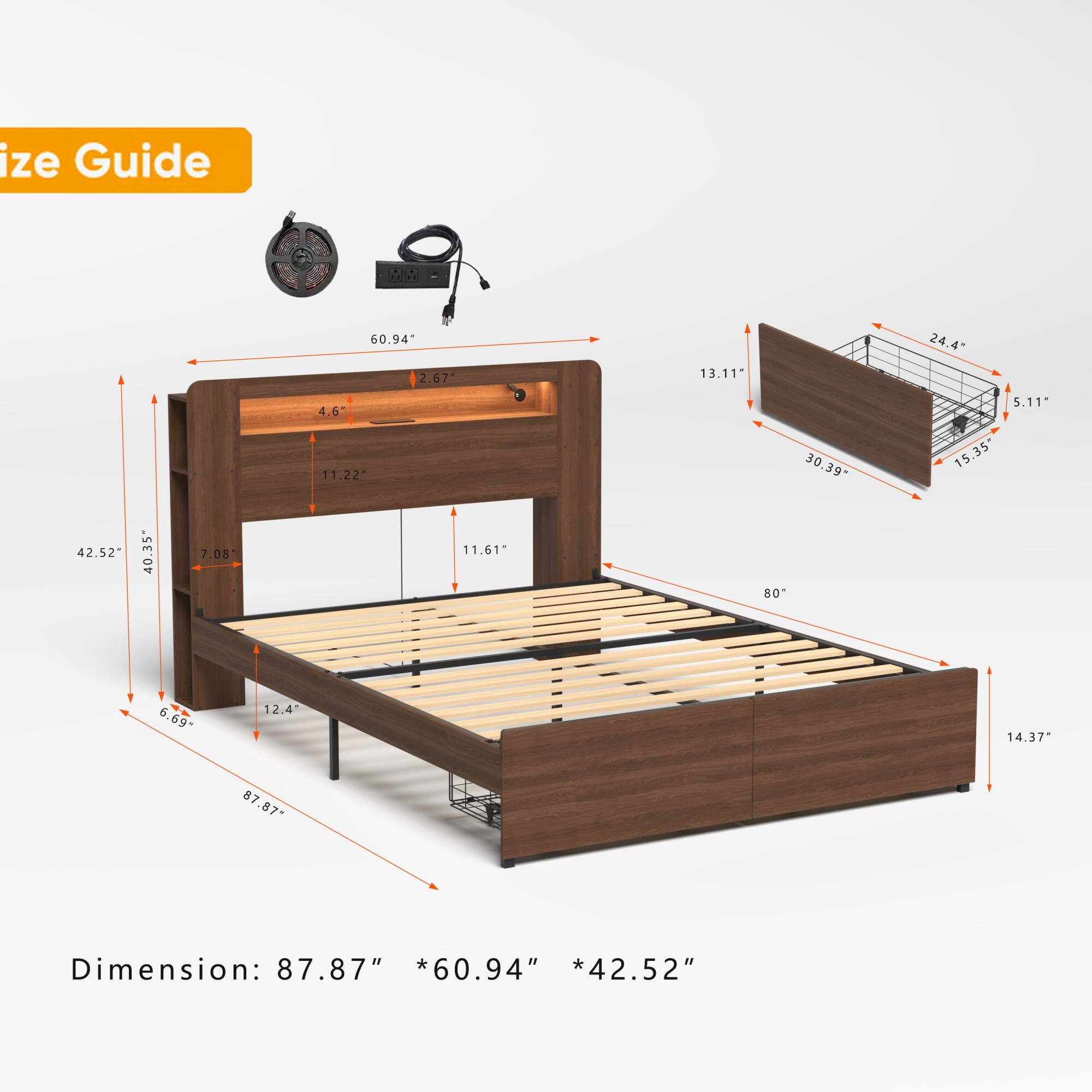 Size Guide

60.94" 2.67" 13.11" 24.4" 4.6" 11.22" 30.39" 5.11" 15.35" 35" 15" 42.52" 40.35" 7.08" 11.61" 80" 6.69" 12.4" 14.37" 87.87"

Dimension: 87.87" * 60.94" * 42.52"