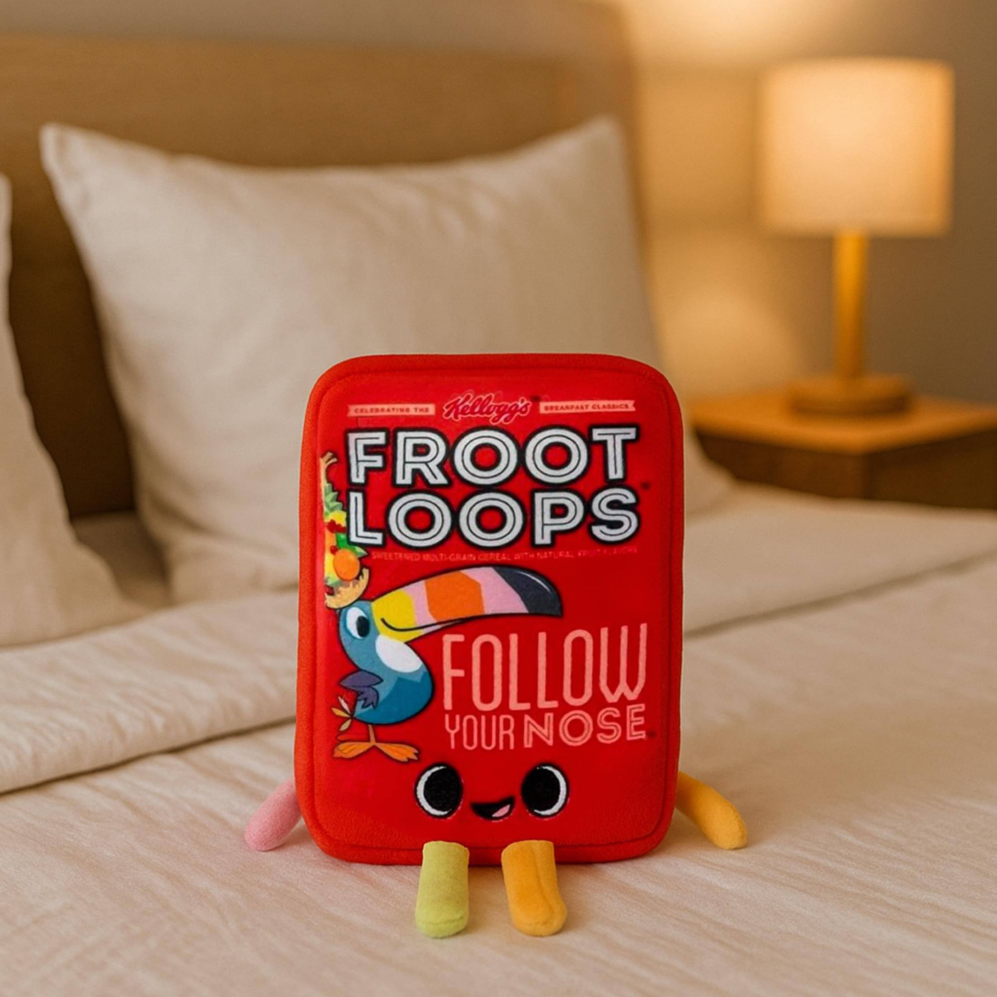 F.B. Kellogg's  
FROOT LOOPS  
FOLLOW YOUR NOSE  
CELEBRATING THE  
KELLOGG'S  
BREAKFAST CLASSICS  
SWEETENED MULTI-GRAIN CEREAL  
WITH NATURAL FLAVORS