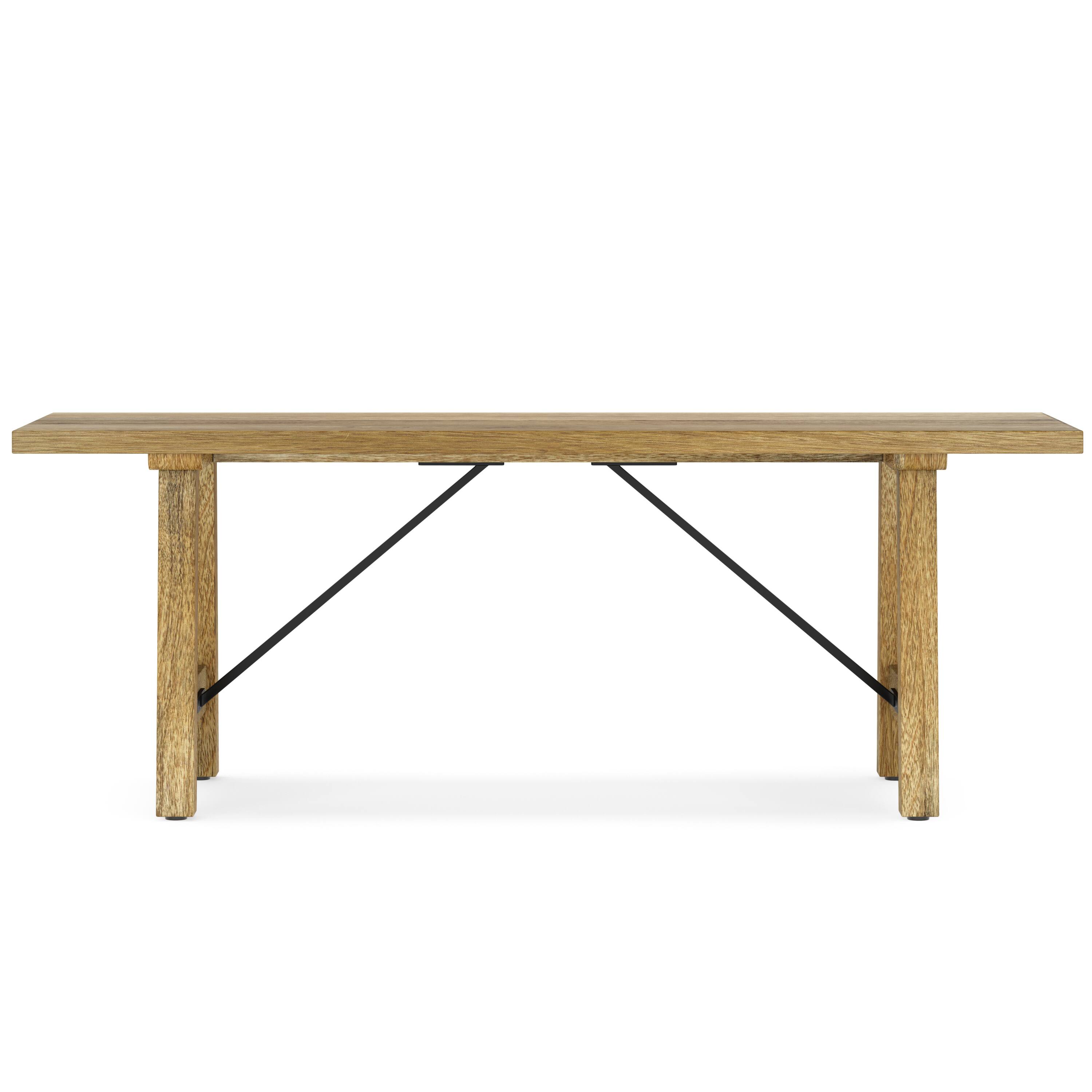 Alt View 11. Simpli Home - Harvey Solid Mango Wood 47 inch Wide Industrial Contemporary Bench in Natural - Natural.