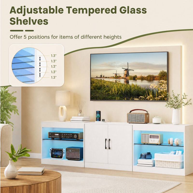 Adjustable Tempered Glass Shelves

Offer 5 positions for items of different heights

1.3"
1.3"
1.3"
1.3"
1.3"