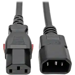 Tripp Lite - by Eaton Power Extension Cord Locking C13 to C14 PDU Style - 10A 250V 18 AWG 3 ft. (0.91 m) - For Computer - Black
