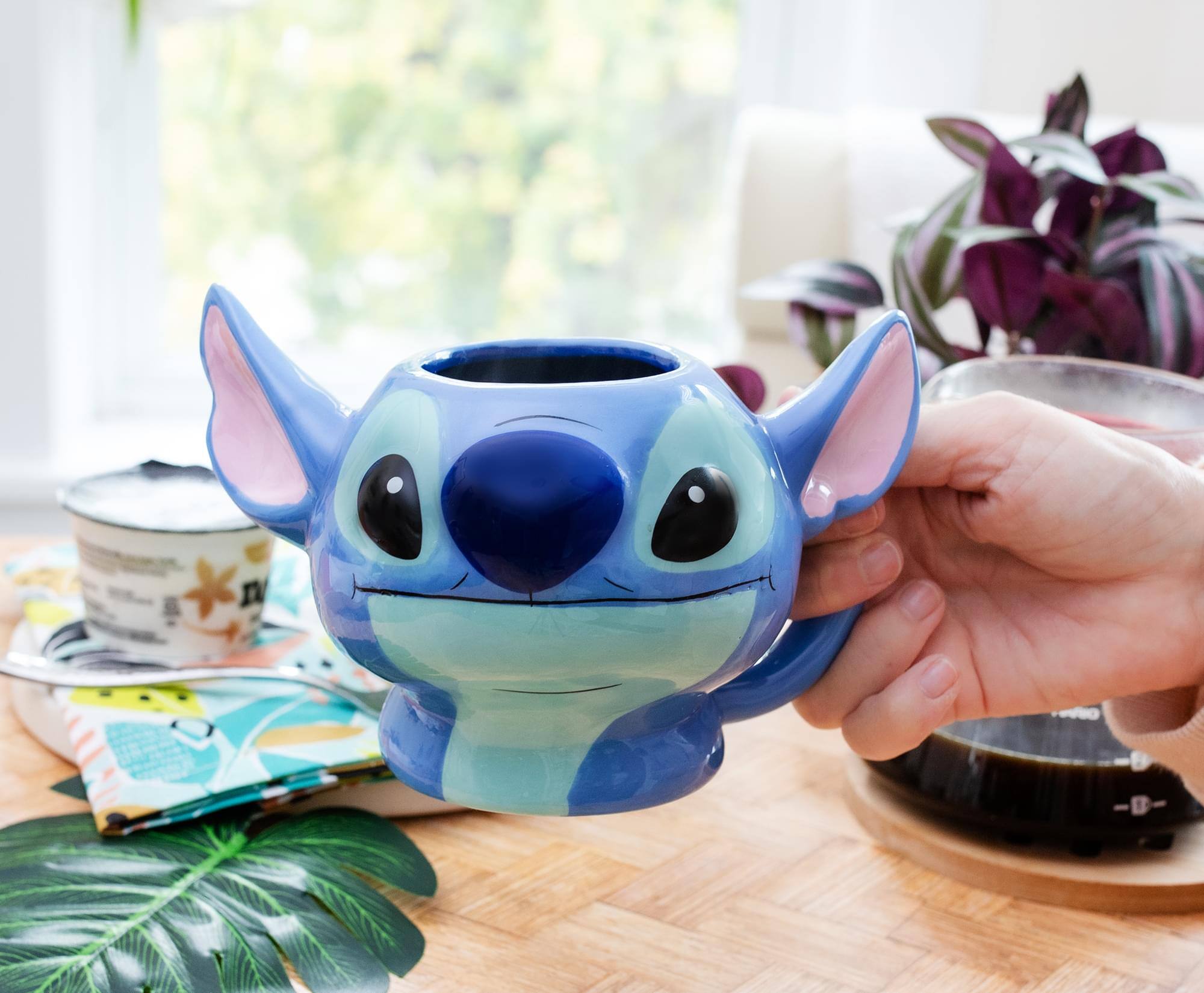 Alt View 5. Silver Buffalo - Disney Lilo & Stitch 3D Sculpted Ceramic Mug | Holds 20 Ounces - Blue.