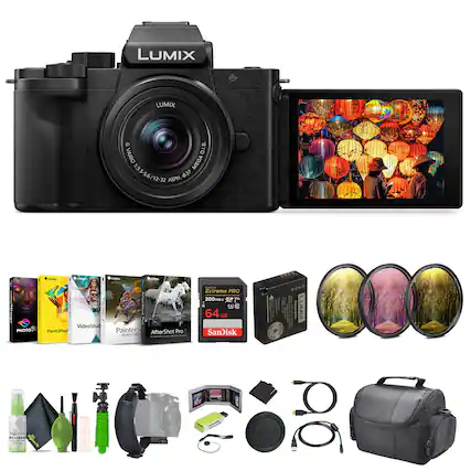 LUMIX LUMIX G STO VARIO MEGA 1:3.5-5.6/12-32 37 ASPH.
- d!w.d. ge d I Paintur VideoStud PTS PaintShop
- ledteRn I Painter AfterShot Pro
- essentials I | Extreme PRO 200 HBN
- 1 L 64 Cl SanDisk
- LUMIX I T Coprsering
- CAN I Aucr FOMEX
- PHOTO7
- PaintShop
- VideoStud
- Painter essentials
- AfterShot Pro
- Extreme PRO 200 MB/s 64 GB SanDisk
- LUMIX
- Lens Cleaning Spray
- Cleaning Cloth
- Lens Hood
- Tripod
- Camera Bag
- Cables
- Filters