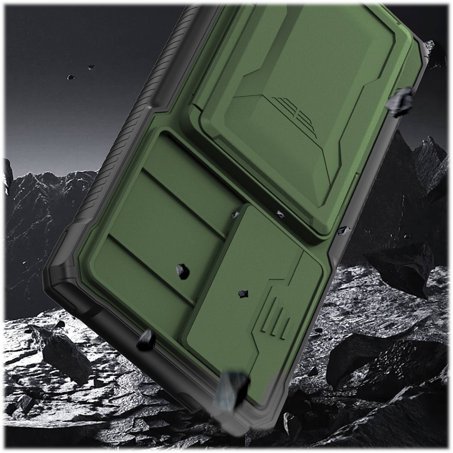 Alt View 14. SaharaCase - ArmorElite Wallet Case for Samsung Galaxy S24 Ultra - Military Green.