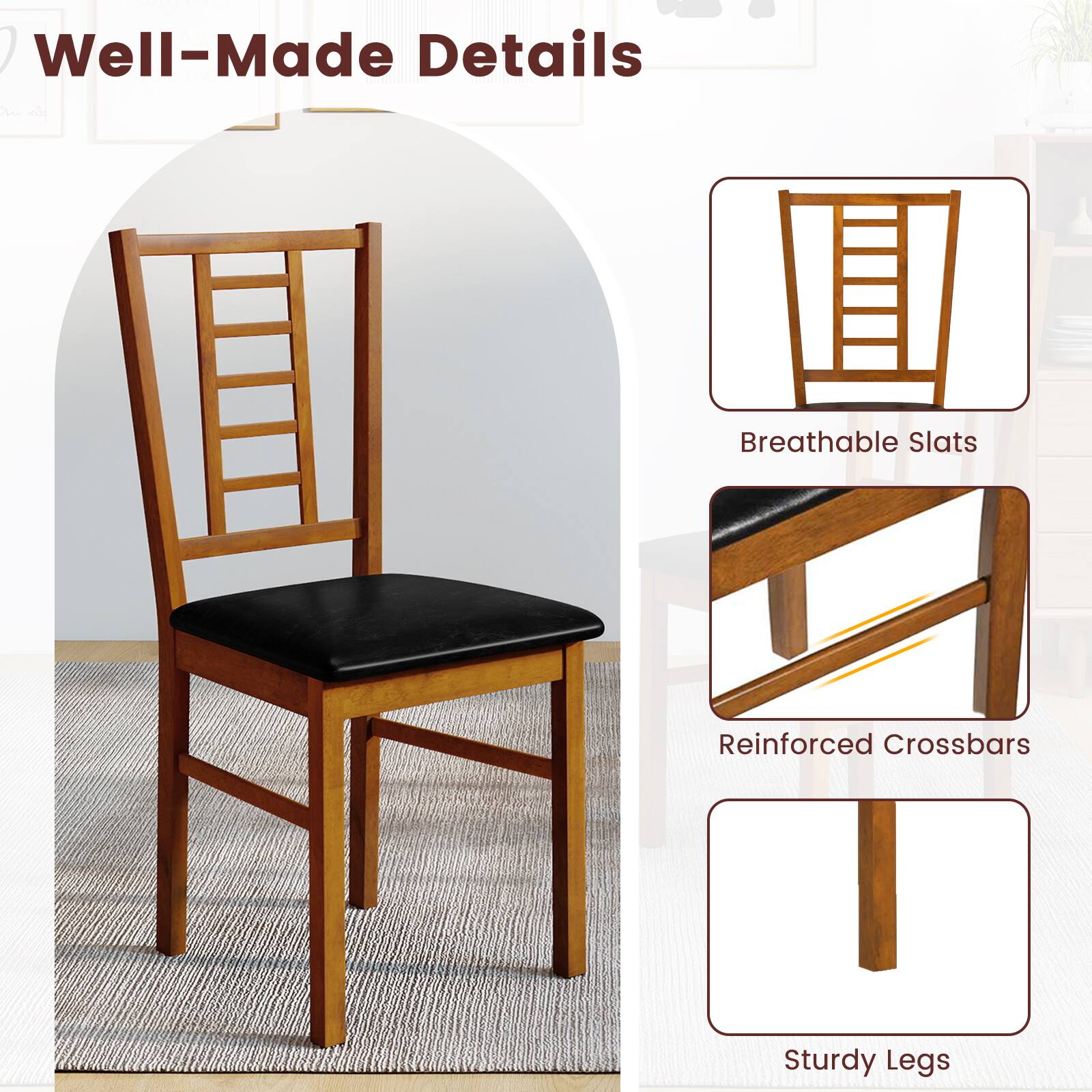 Well-Made Details

- Breathable Slats
- Reinforced Crossbars
- Sturdy Legs