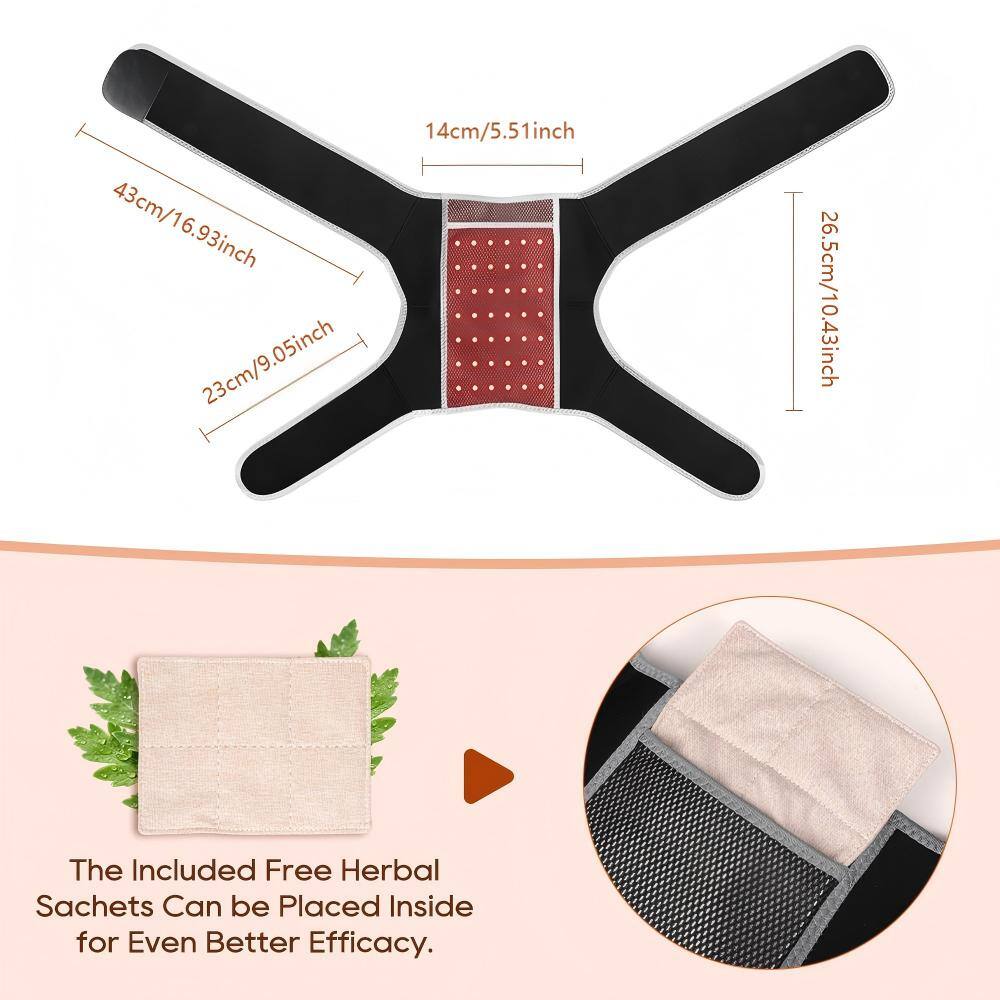 14cm/5.51inch  
43cm/16.93inch  
23cm/9.05inch  
26.5cm/10.43inch  

The Included Free Herbal Sachets Can be Placed Inside for Even Better Efficacy.