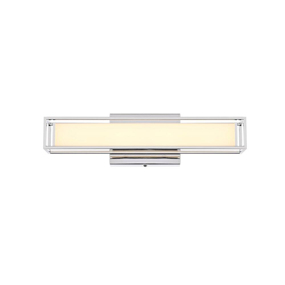 Alt View 1. Living District - Aden 16 Inch Led Wall Sconce In Chrome - Chrome.