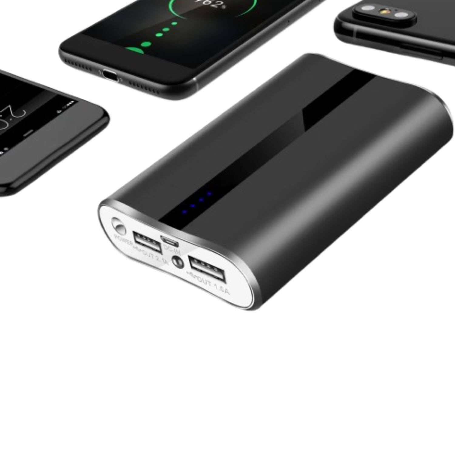 202% 25%  
TUos 1.0A  

POWER IN  
DC-IN  
OUTPUT 2.1A  
OUTPUT 1.0A