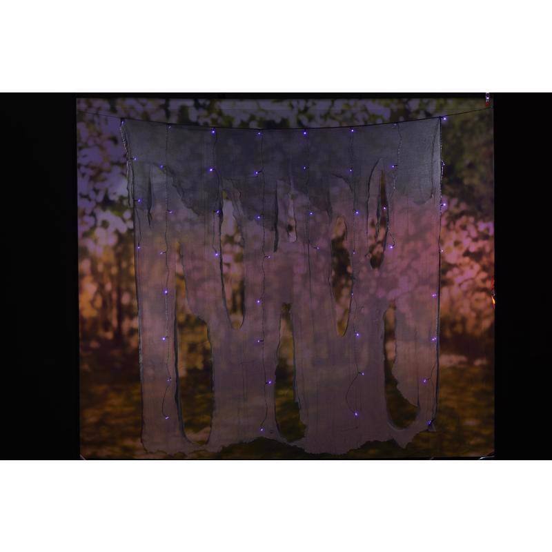 Celebrations - Halloween 48 ct LED Prelit Hanging Gauze Lights - Purple