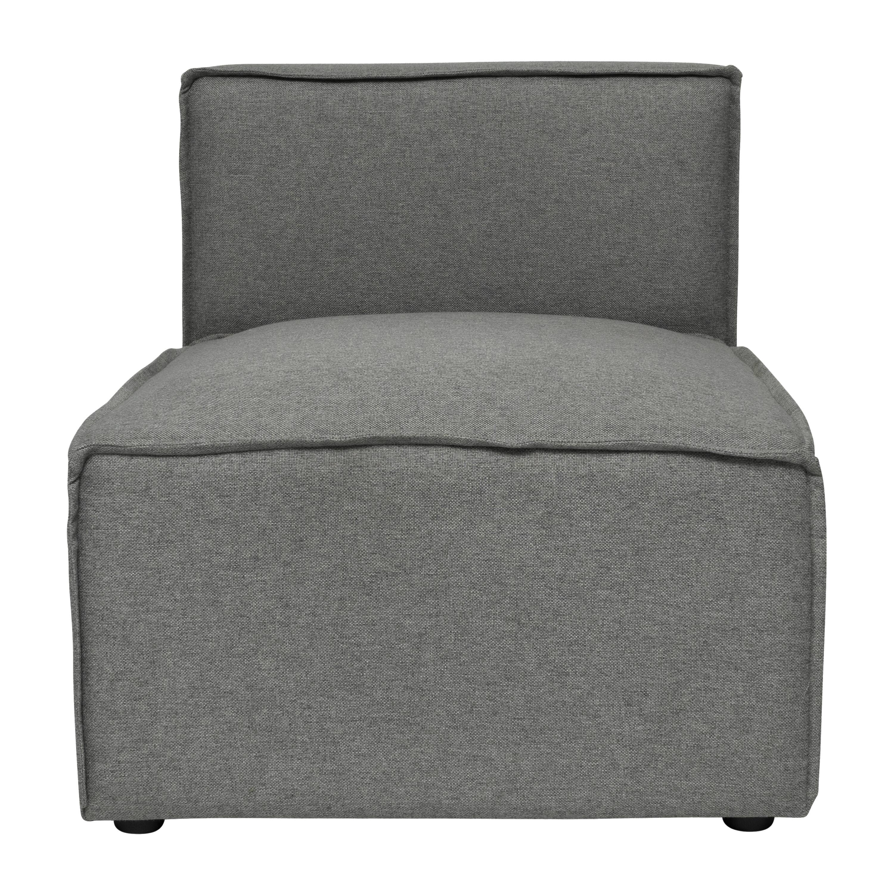Alt View 9. Emma + Oliver - Farmount Modular Armless Middle Chair - Dark Gray.