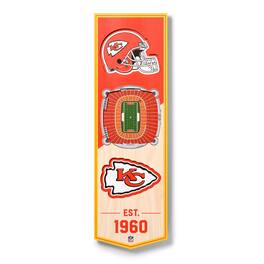 YouTheFan - Kansas City Chiefs 6'' x 19'' 3D StadiumView Banner - Multicolor