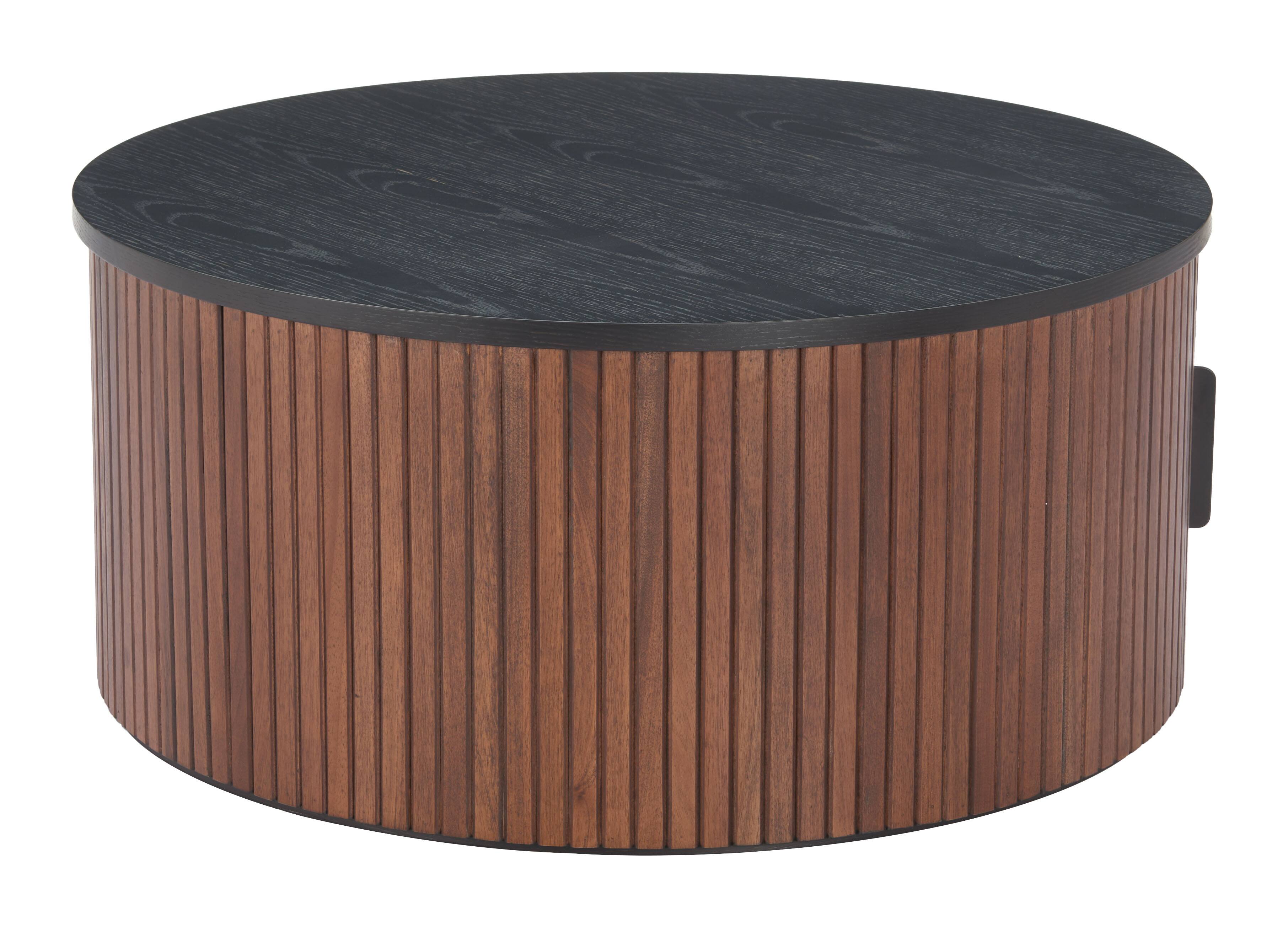 Back. Hivvago - Nejaus Coffee Table Black & Walnut - Black & Walnut.