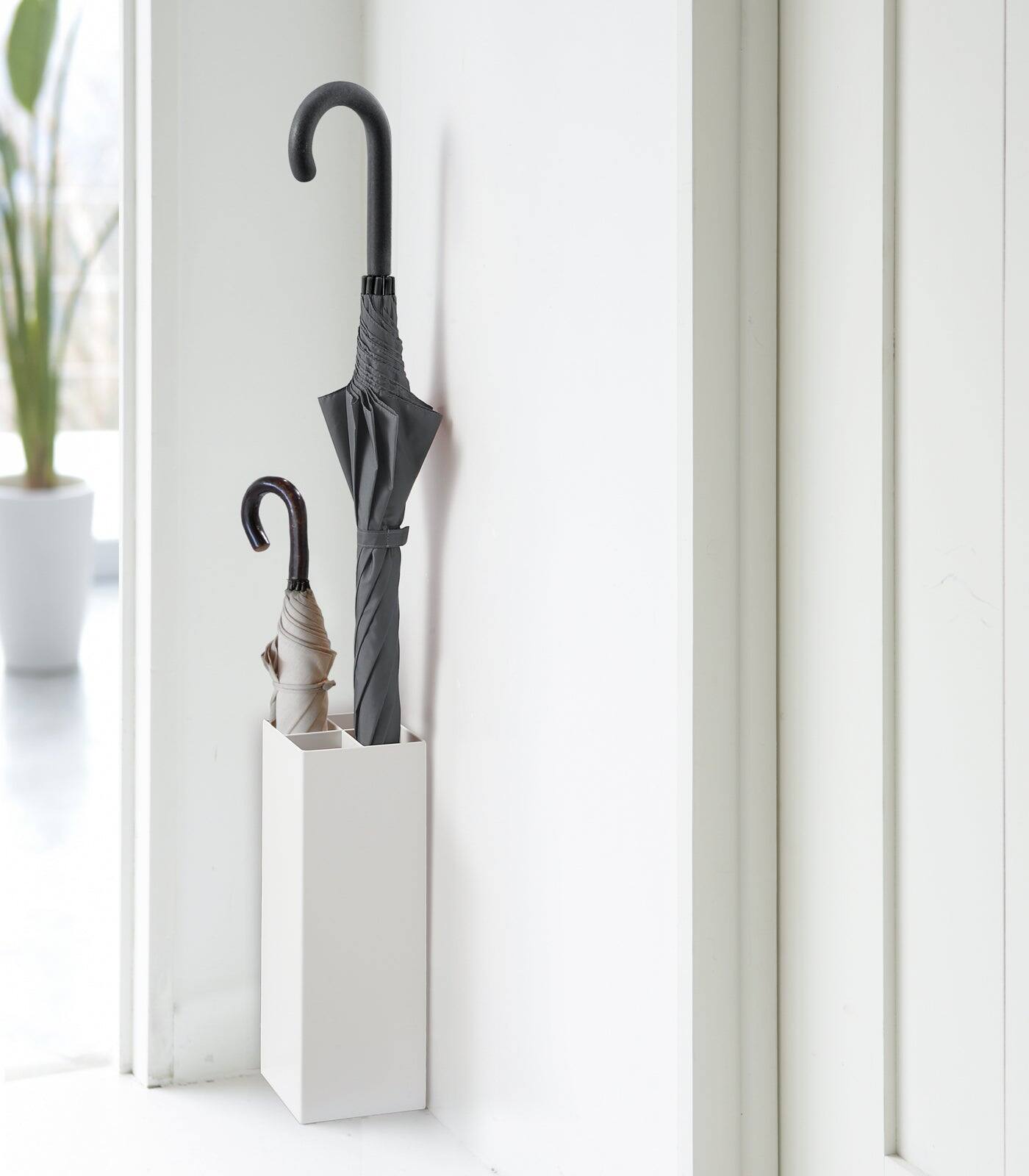 Alt View 1. Yamazaki Home - Compact Umbrella Stand - Steel - Black.
