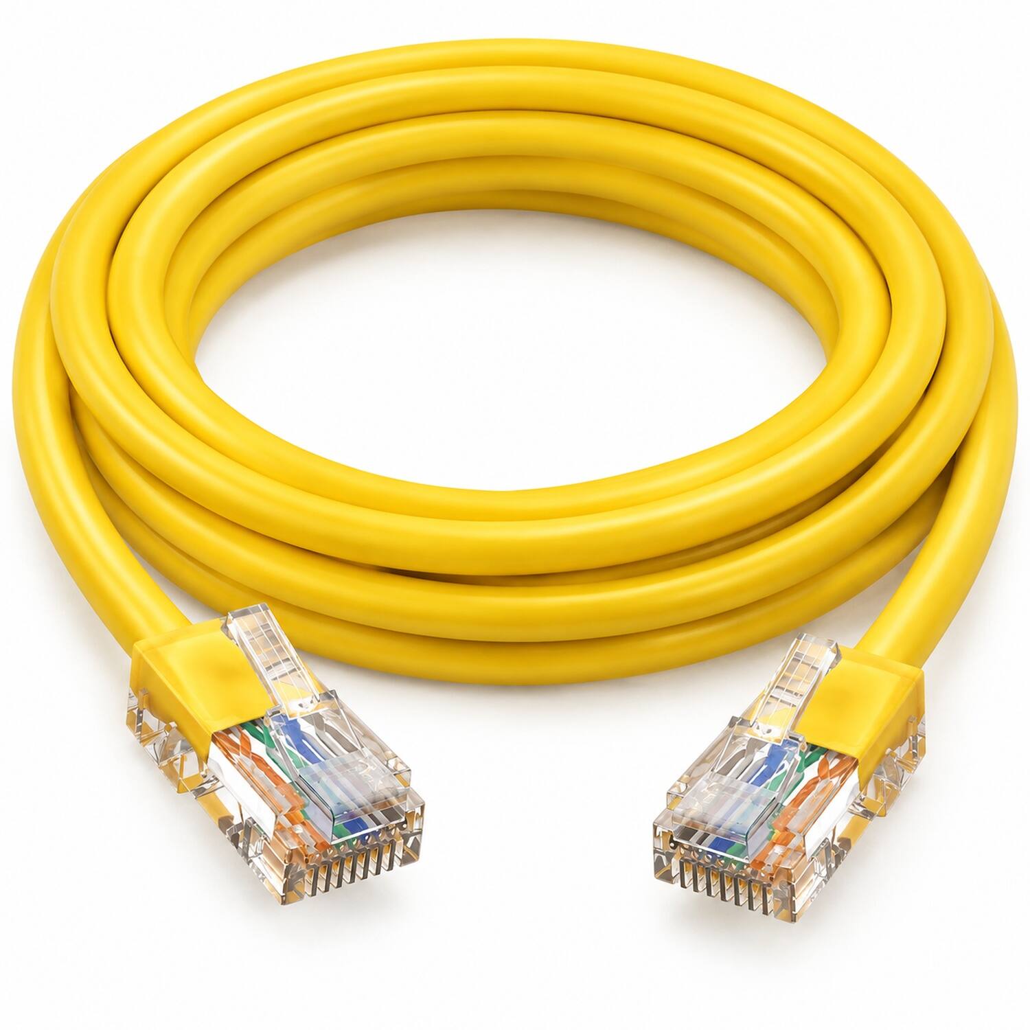Front. Sanoxy - SANOXY Cables and Adapters; 10ft Cat5e 350 MHz UTP Assembled Ethernet Network Patch Cable, Yellow - Yellow.