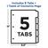 Includes 5 Tabs + 1 Table of Contents Page
5 Tabs
11" x 8.5"