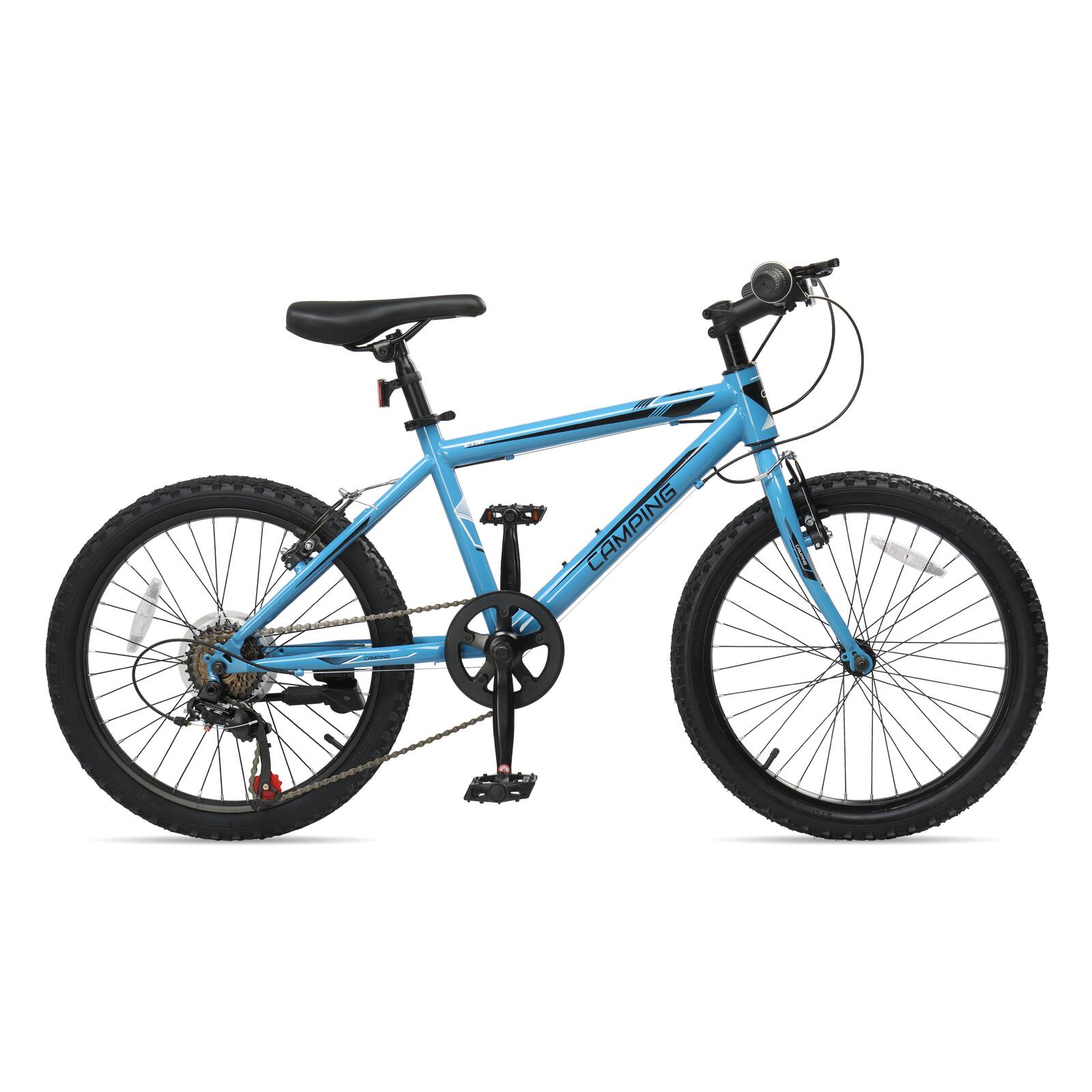 Alt View 2. Winado - 20 Inch Mountain Bike, 7-Speed Bicycle with Dual V-Brakes for Rider Height 45"-60",Dual Disc/V Brakes, Suspension Fork - Blue.