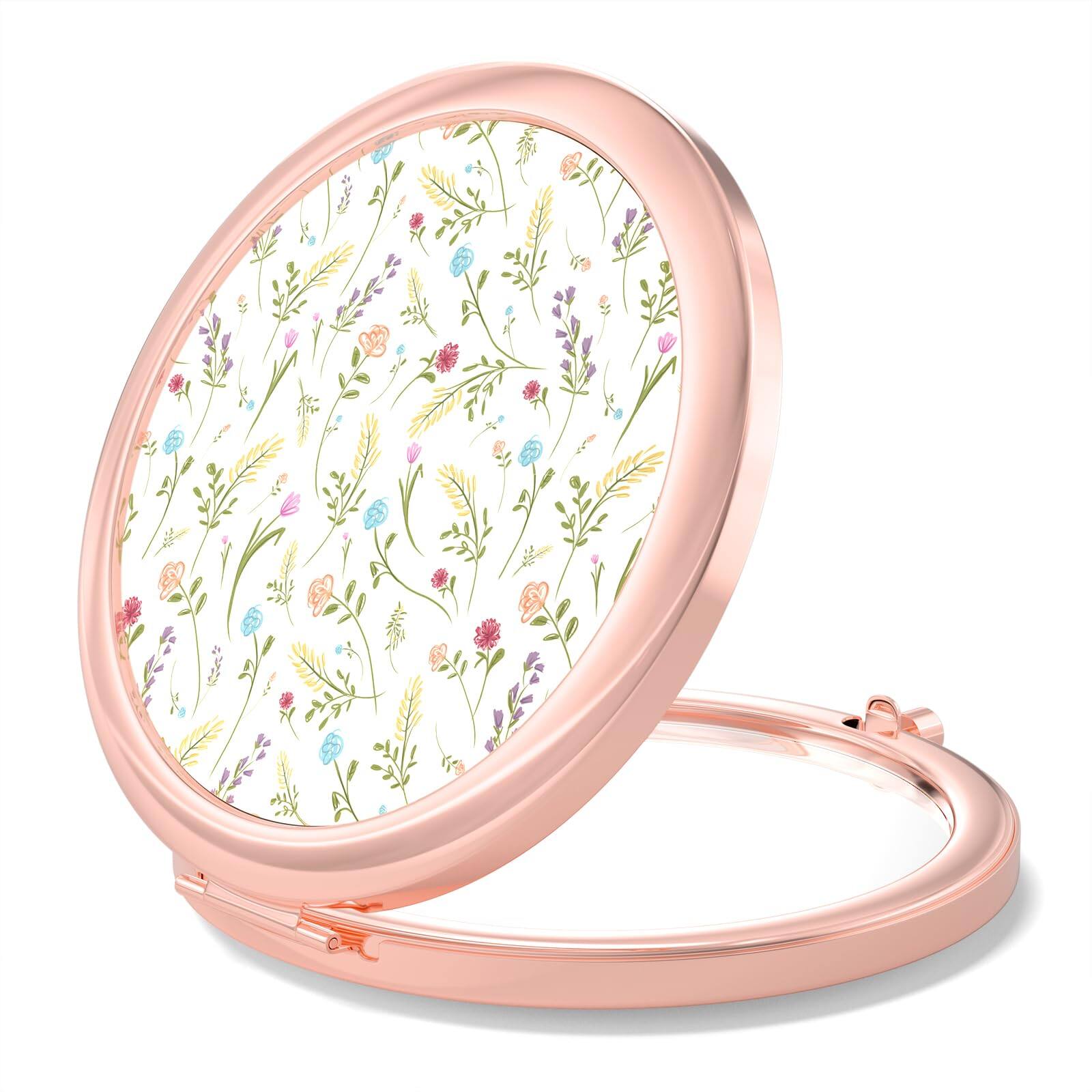 Colorful Flowers-2.75"L x 2.75"W(Rose Gold)