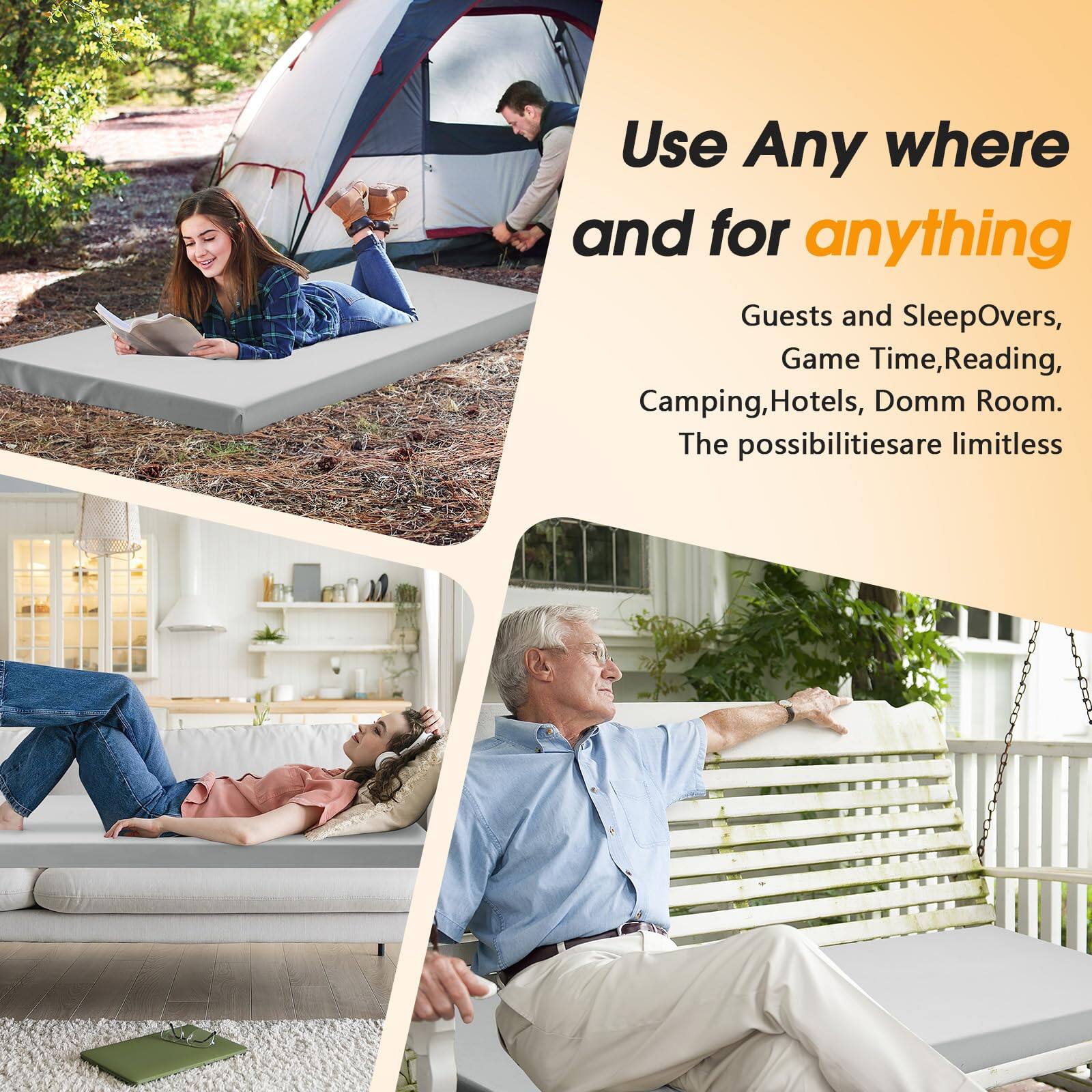 Use Anywhere and for anything

Guests and SleepOvers, Game Time, Reading, Camping, Hotels, Domm Room. The possibilities are limitless