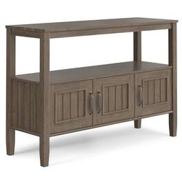 Simpli Home - Lev SOLID WOOD 48 inch Wide Contemporary Console Table - Smoky Brown