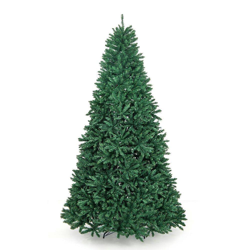 Front. Resenkos - Resenkos 9-Ft Premium Hinged Artificial PVC Christmas Tree with Stand - Green - Green.