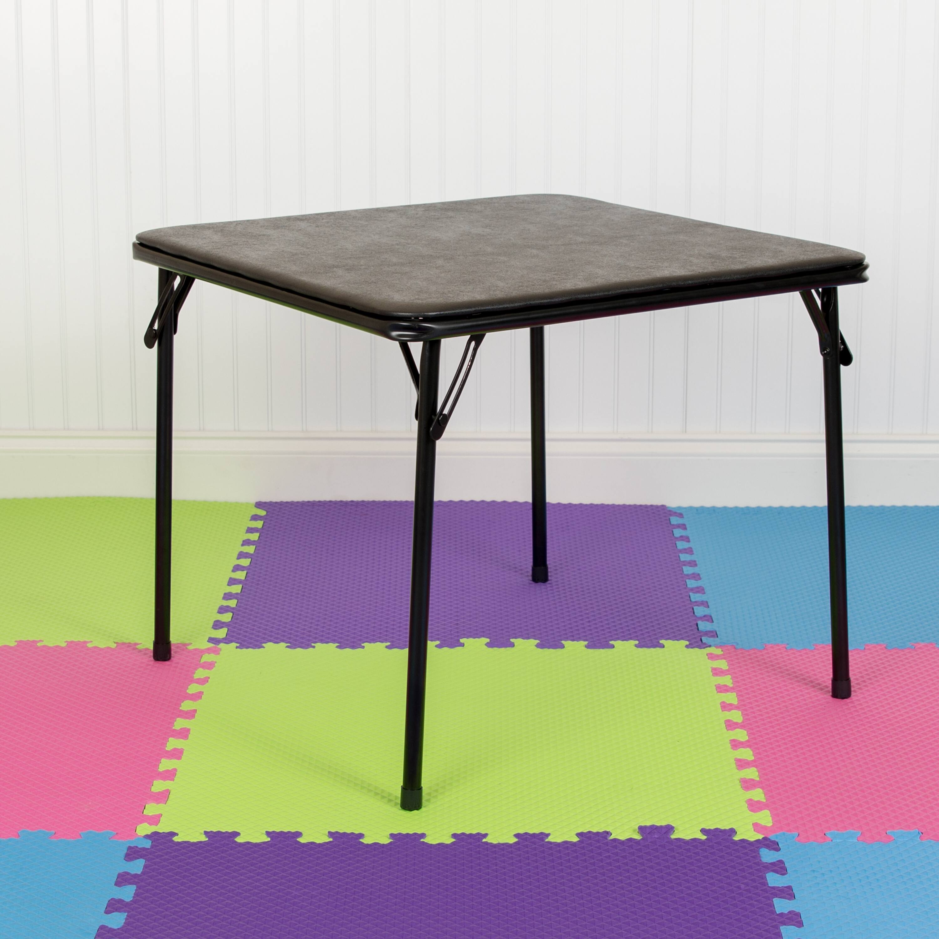 Alt View 1. Emma + Oliver - Kids Folding Game and Activity Table - Toddler Table for Daycare Center - Black.