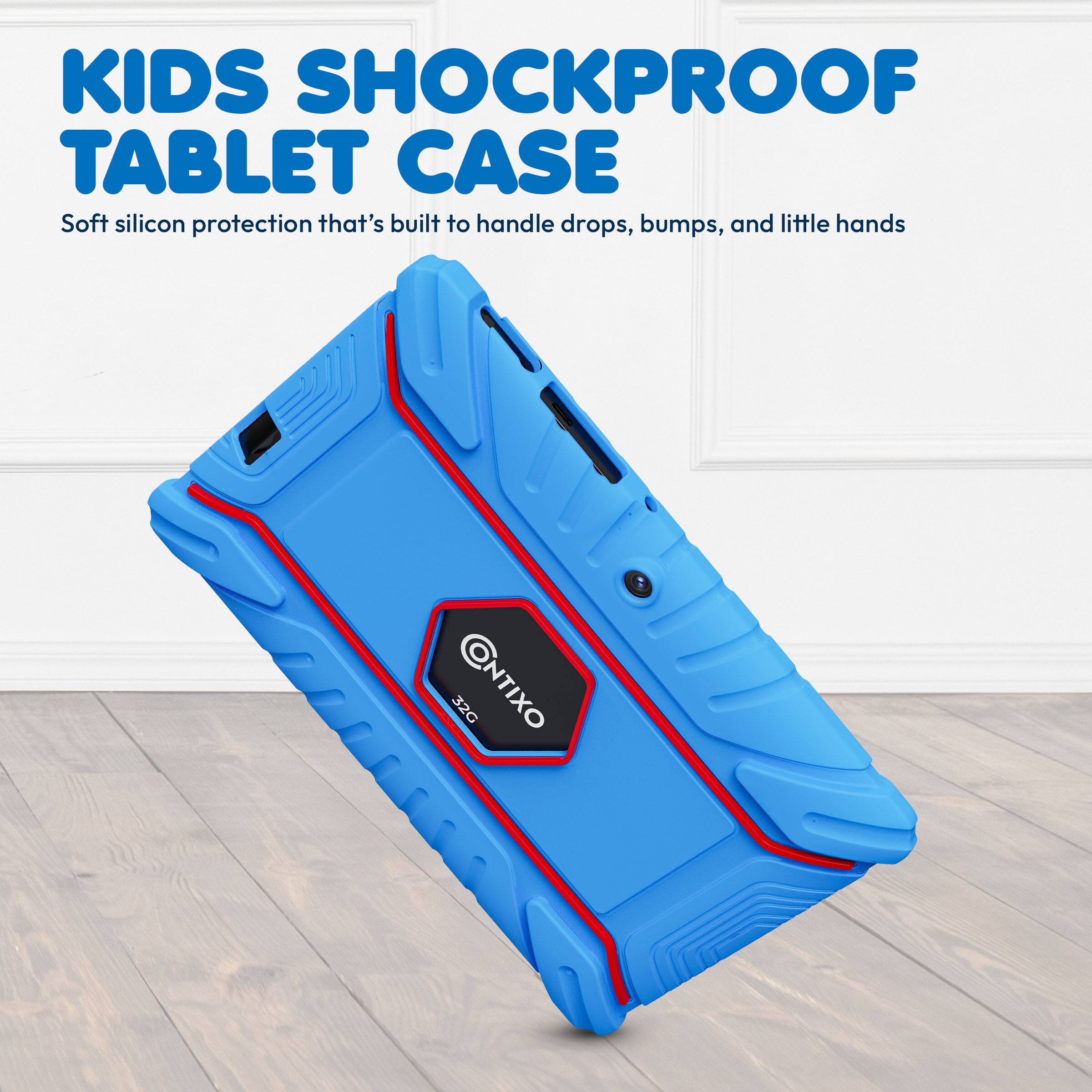 KIDS SHOCKPROOF TABLET CASE  
Soft silicon protection that's built to handle drops, bumps, and little hands  

CONTIXO  
32G