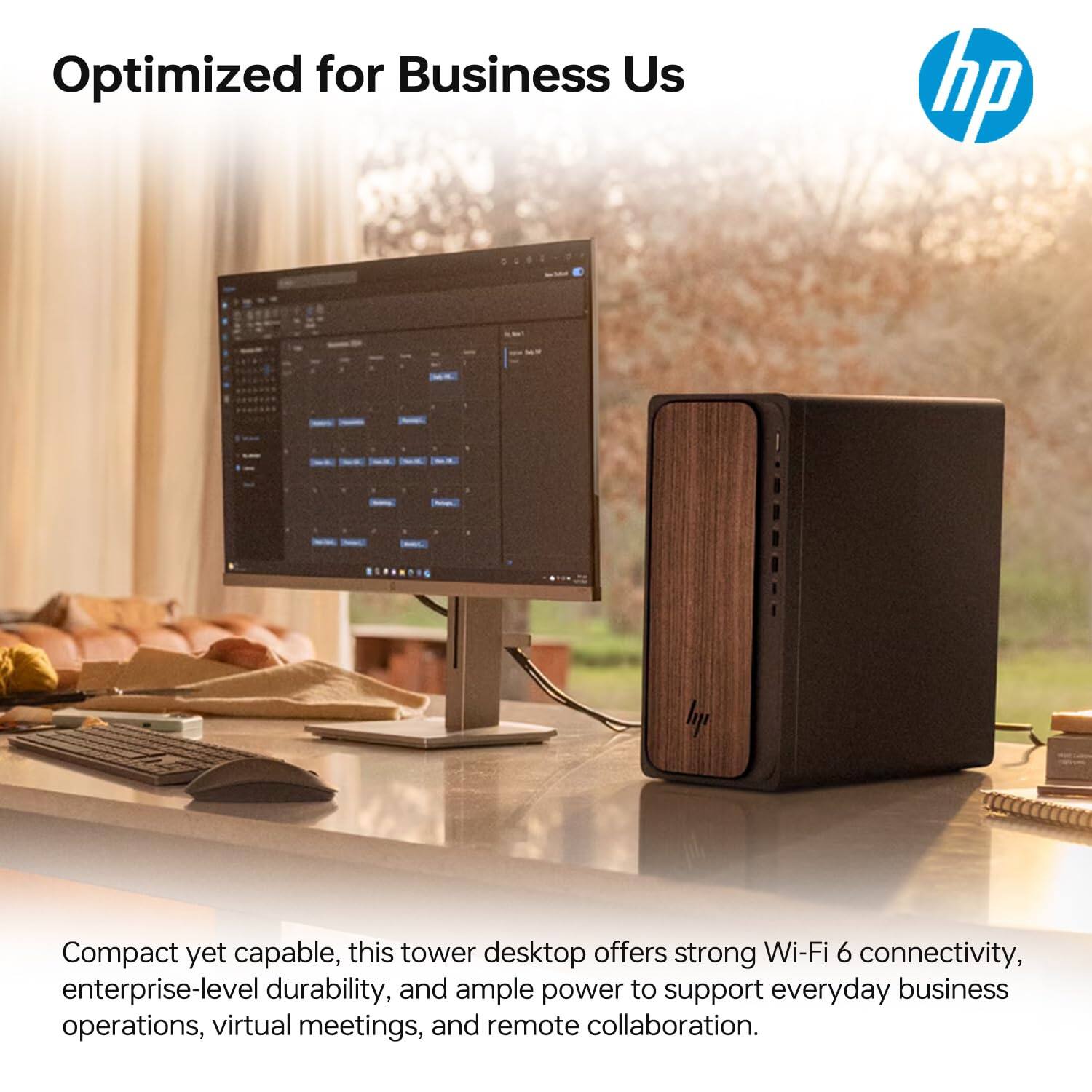 Optimized for Business Use

Compact yet capable, this tower desktop offers strong Wi-Fi 6 connectivity, enterprise-level durability, and ample power to support everyday business operations, virtual meetings, and remote collaboration.
