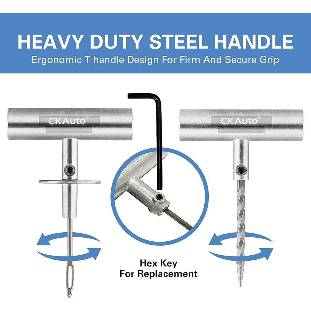 HEAVY DUTY STEEL HANDLE  
Ergonomic T handle Design For Firm And Secure Grip  

Hex Key For Replacement