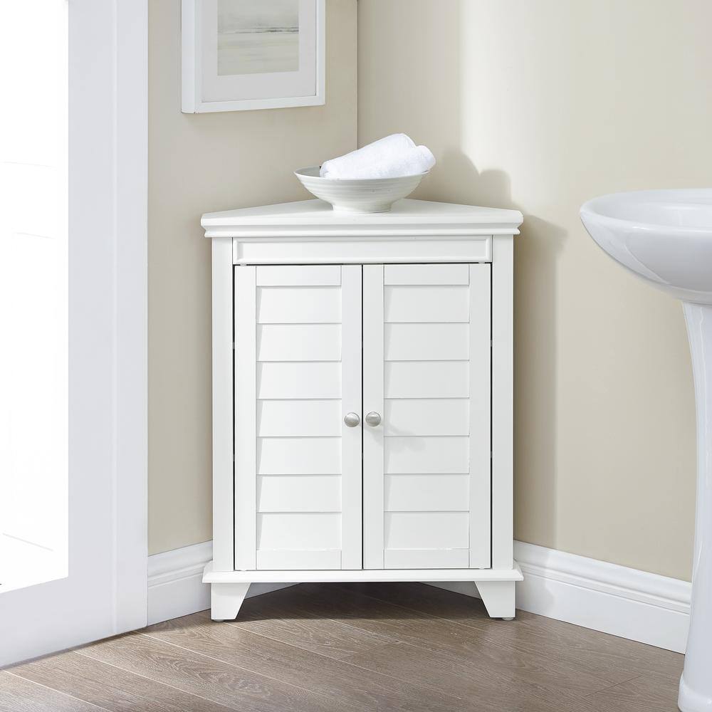 Alt View 4. Crosley Furniture - Lydia Corner Storage Cabinet - White.