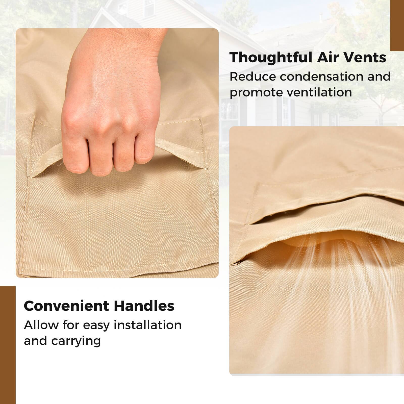 Thoughtful Air Vents  
Reduce condensation and promote ventilation  

Convenient Handles  
Allow for easy installation and carrying