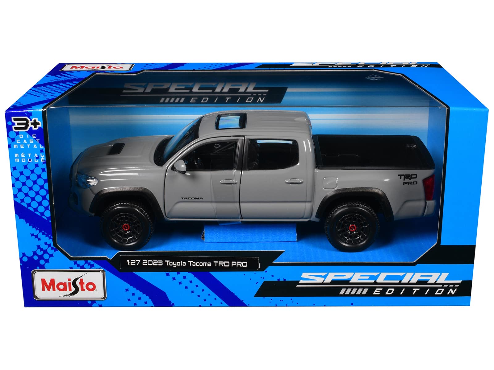 2023 Toyota Tacoma TRD PRO Pickup Truck with Sunroof "Special Edition" Series 1/27 Diecast Model Car by Maisto- Gray