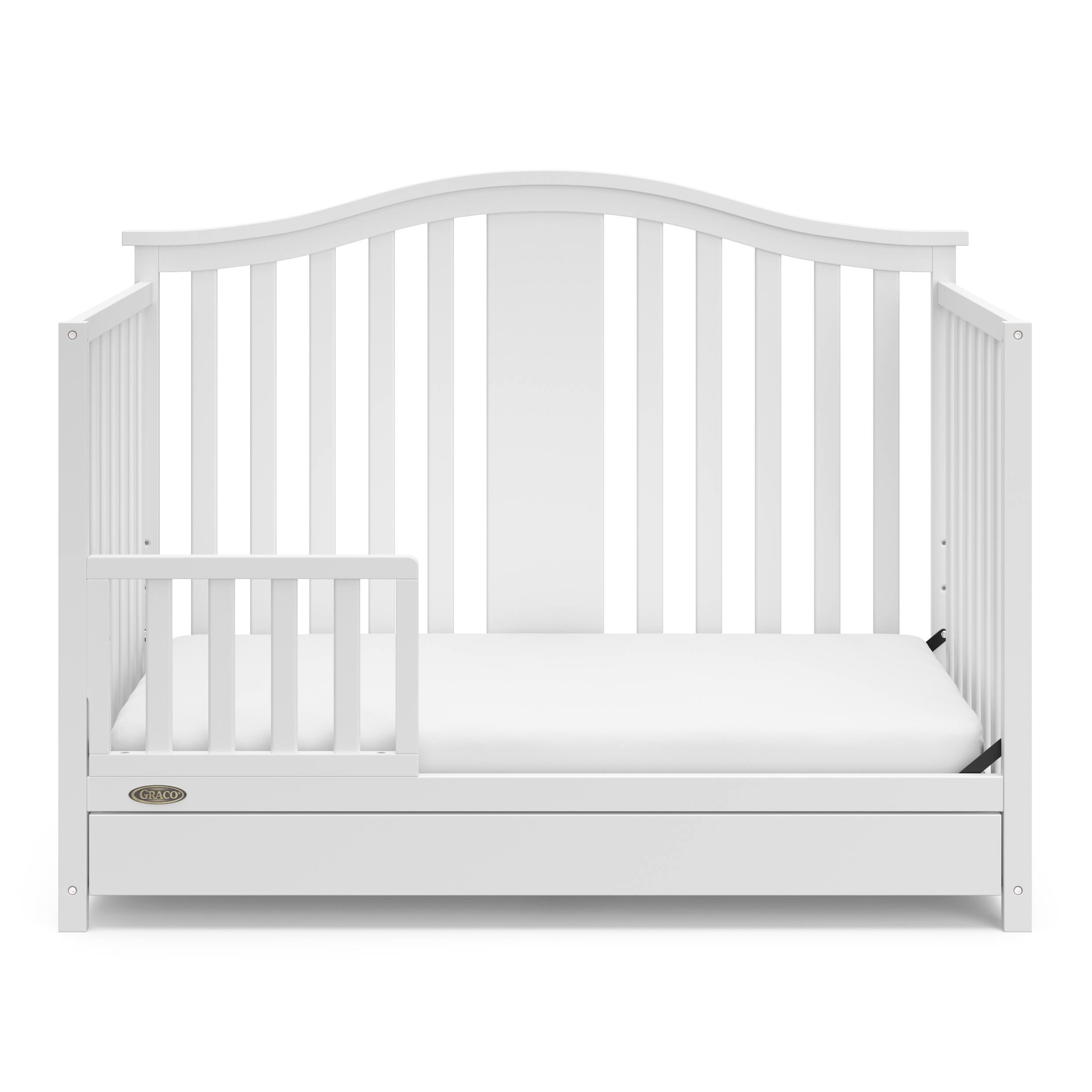 Alt View 18. Graco - Solano 5-in-1 Convertible Crib with Drawer - White.