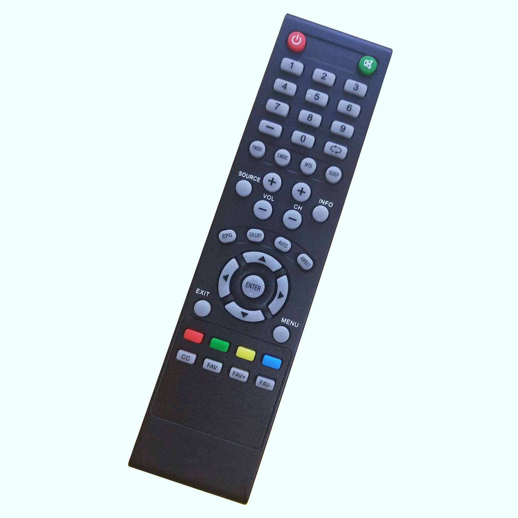 1 2 4 3 5 7 6 8 - 9 0 SOURCE VOL CH INFO EPG SLIDE MTS AUTO ASPECT EXIT ENTER MENU CC FAV FAV+ FAV-