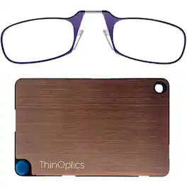 ThinOptics - Readers with Wallet - 1.50 - Purple Frame, Rose Gold Wallet - Purple/Rose Gold