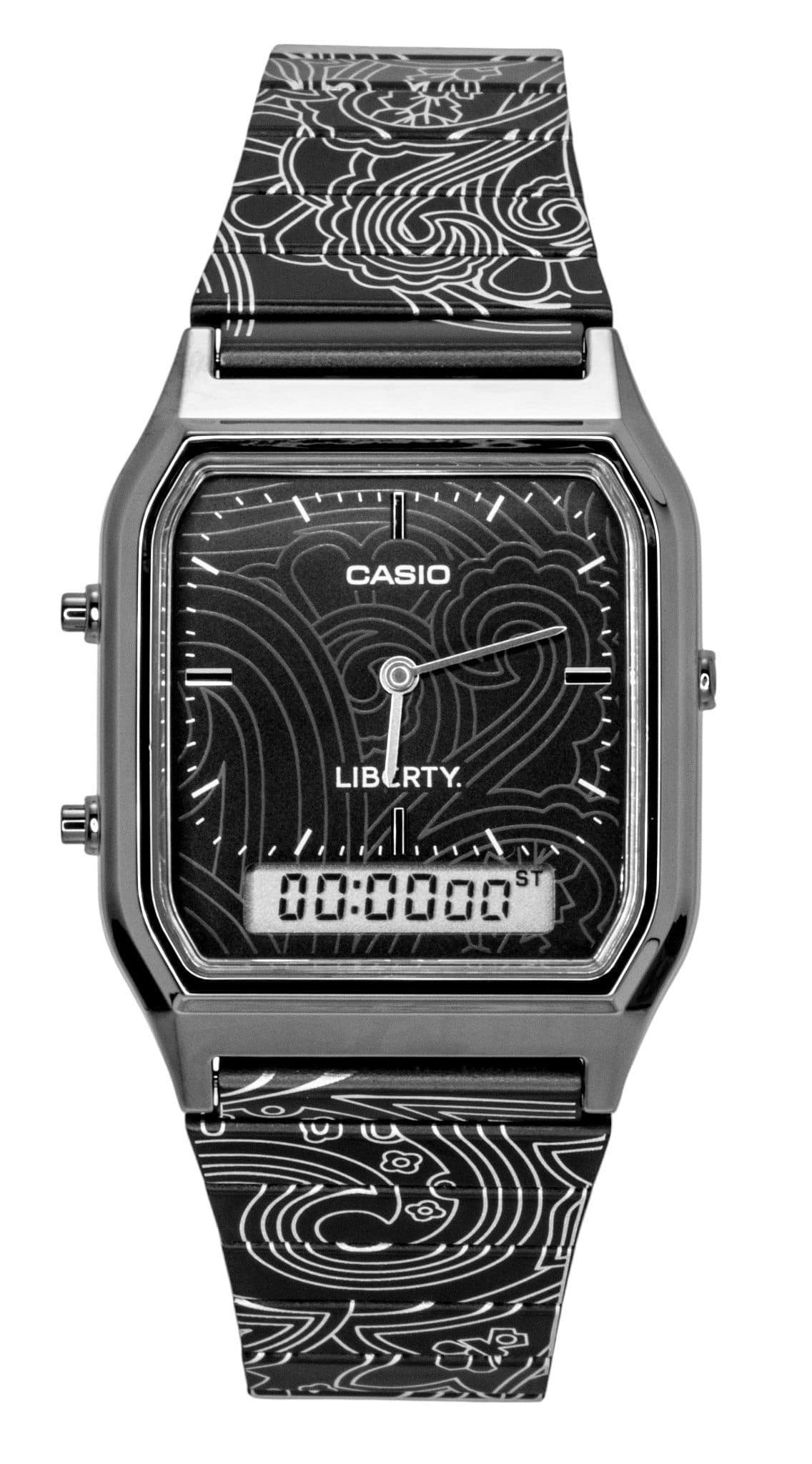 Casio- Vintage Liberty Analog Digital Dial Quartz AQ-230EBLT-1A Unisex Watch- Black
